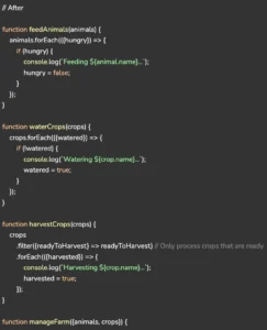 Simplifying Methods: Break down long functions into smaller, more focused ones